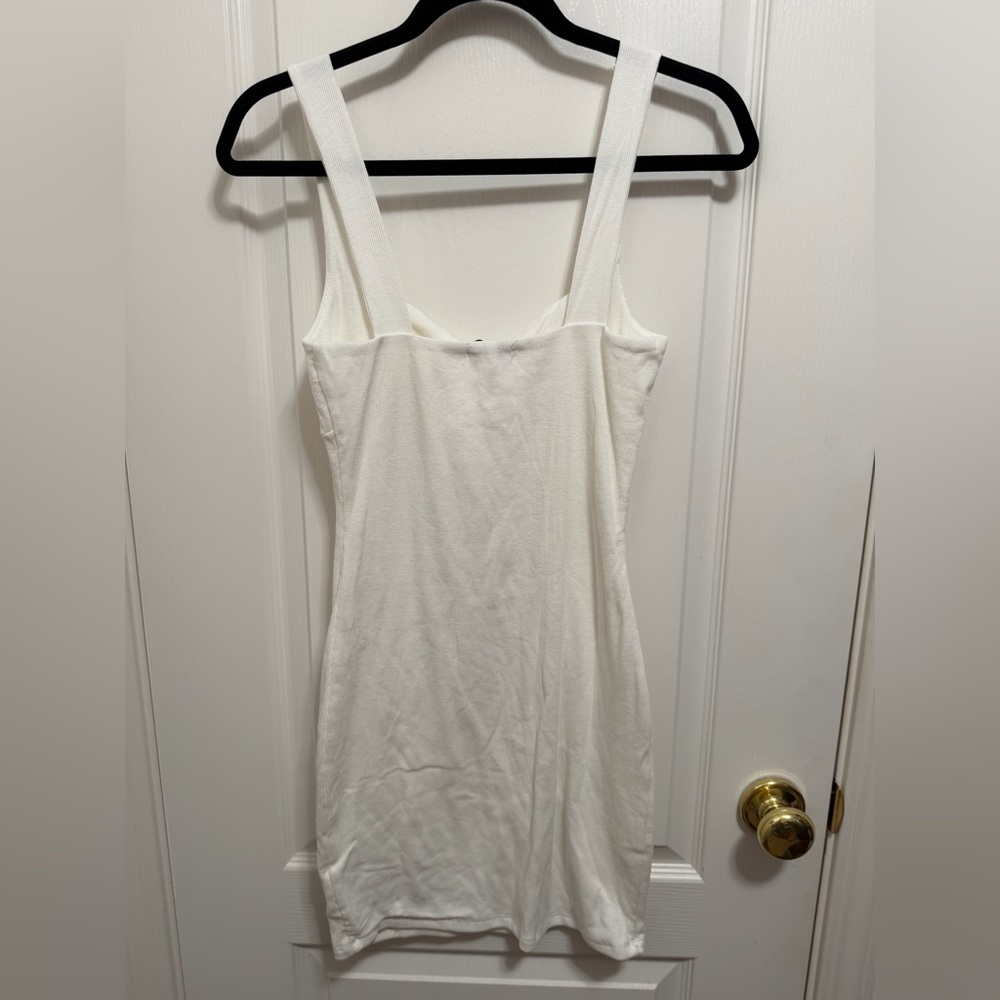 Fashion Nova White Ribbed Mini Dress - Picture 4 of 4
